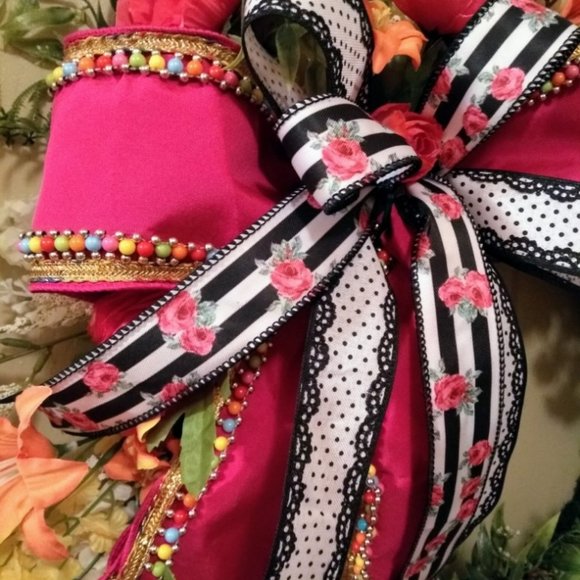 Spring Wreath, Summer Wreath, Floral Moss Wreath, Mothers Day Gift, Spring Decor - Picture 2 of 7